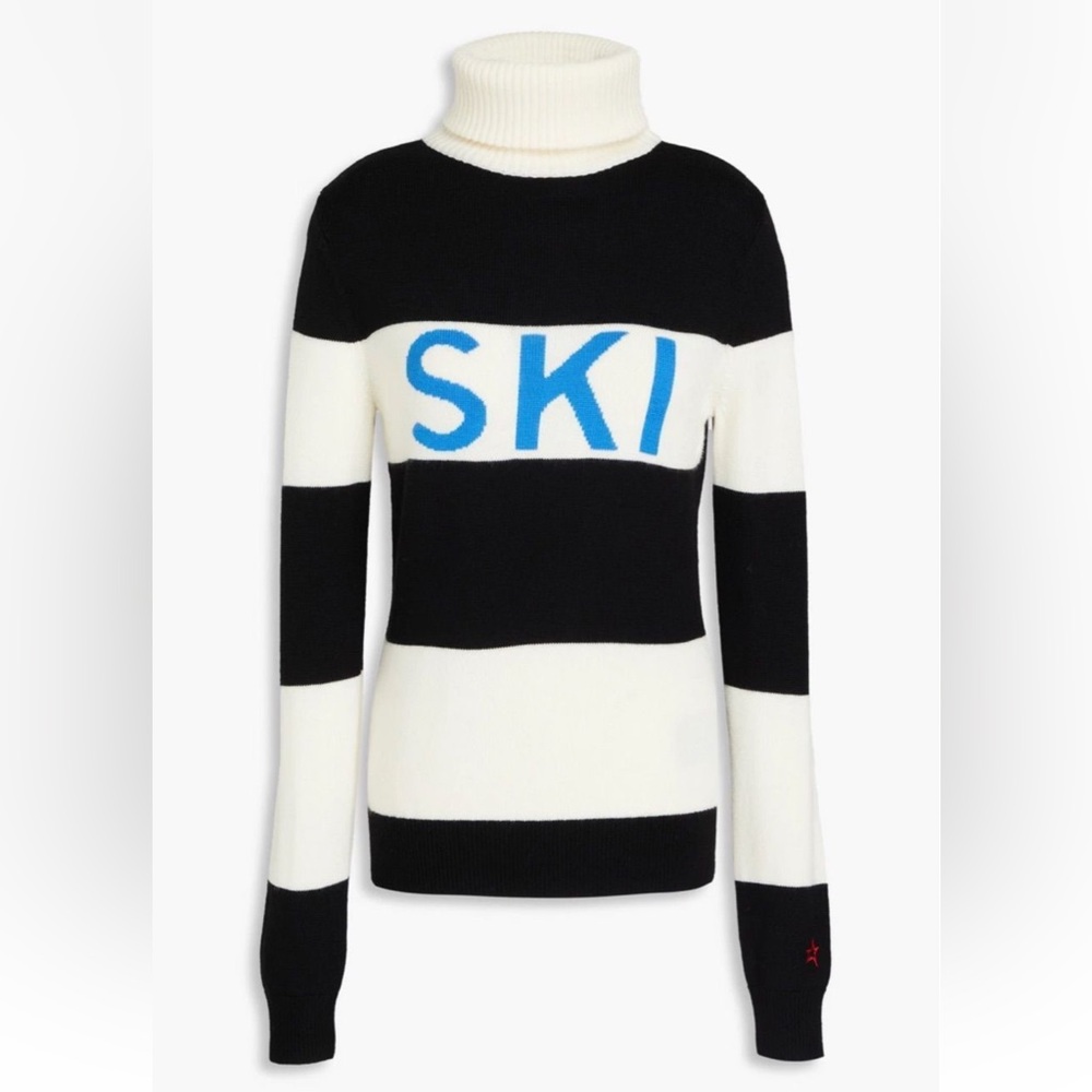 Perfect Moment Schild Merino Wool Turtleneck Ski Striped Sweater - Picture 7 of 7